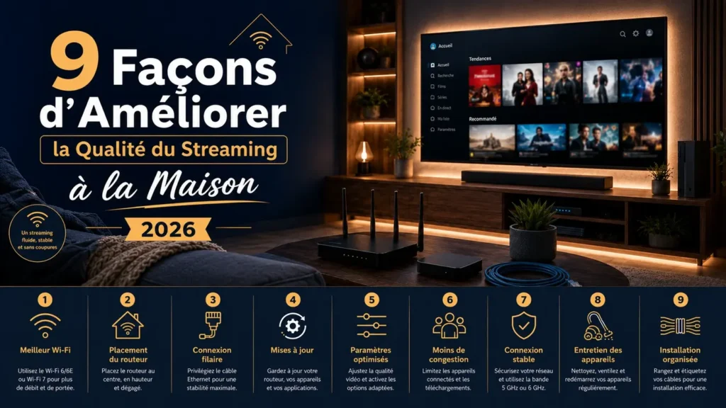 9 façons d’améliorer la qualité du streaming à la maison avec Wi-Fi optimisé et connexion stable