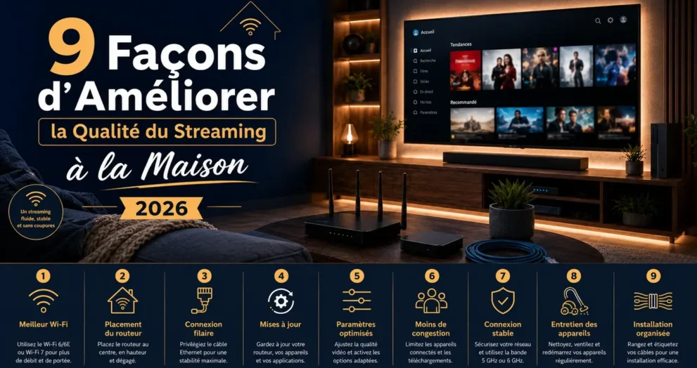 9 façons d’améliorer la qualité du streaming à la maison avec Wi-Fi optimisé et connexion stable