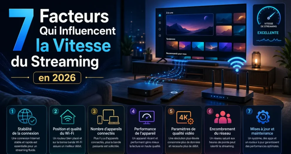7 facteurs clés pour augmenter la vitesse du streaming avec Wi-Fi optimisé et expérience plus fluide