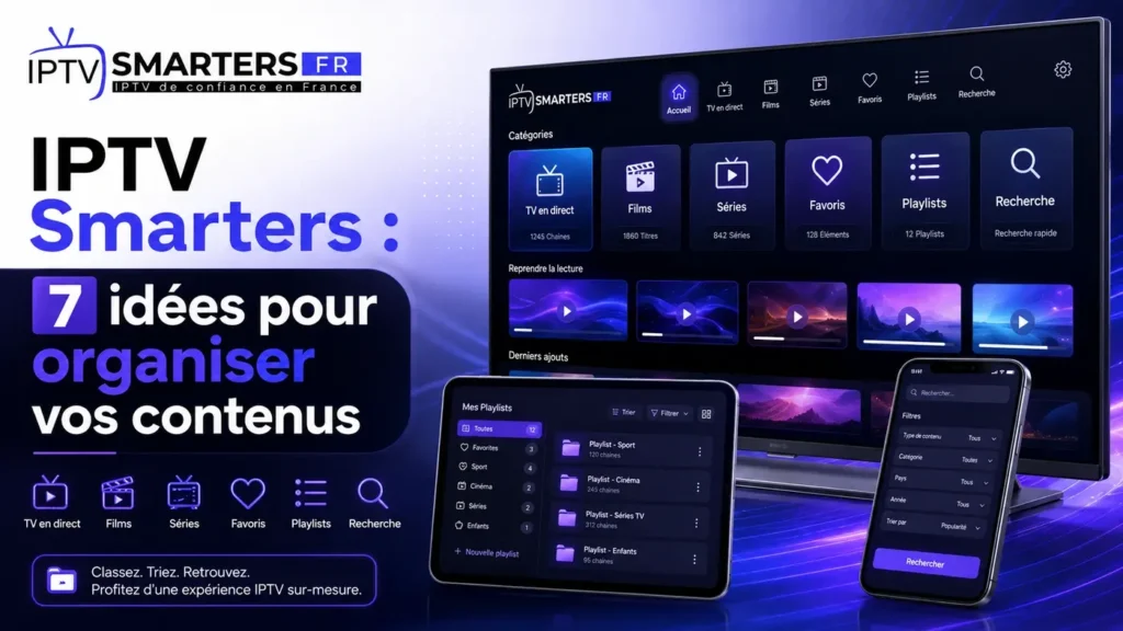 IPTV Smarters 7 idées pour organiser vos contenus IPTV avec une interface moderne