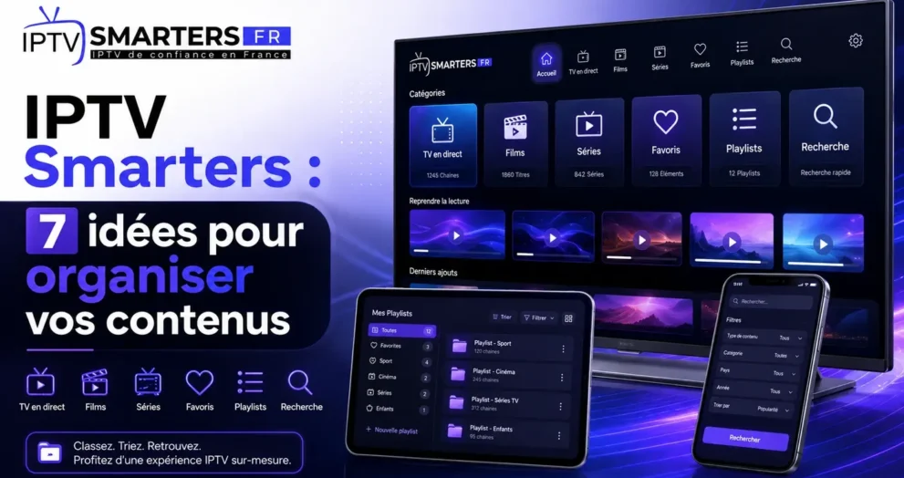 IPTV Smarters 7 idées pour organiser vos contenus IPTV avec une interface moderne