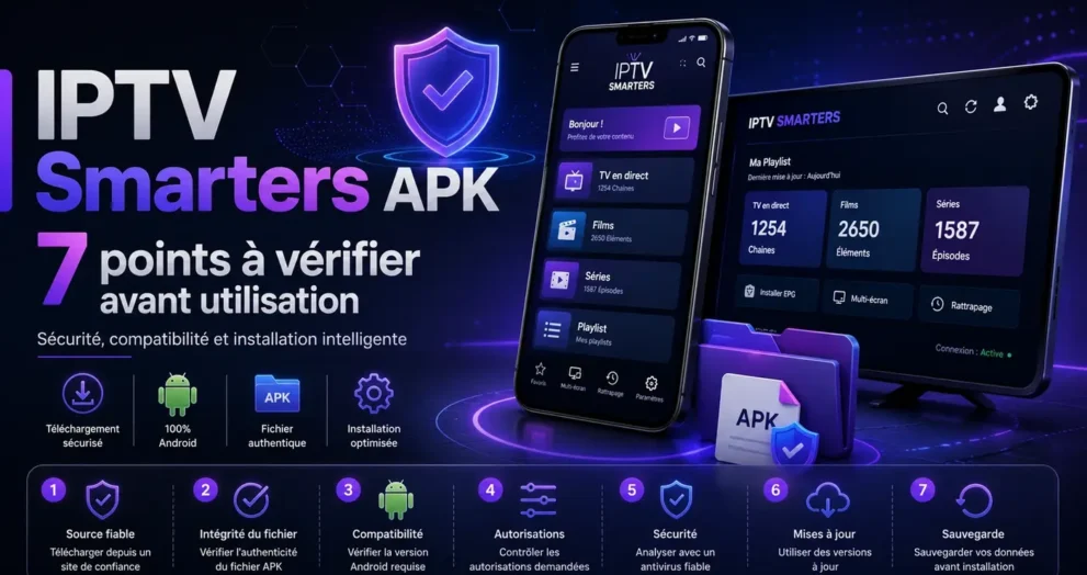IPTV Smarters APK 7 points à vérifier avant utilisation sur Android