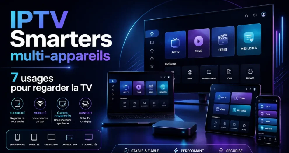 IPTV Smarters multi-appareils 7 usages pour regarder la TV sur plusieurs écrans