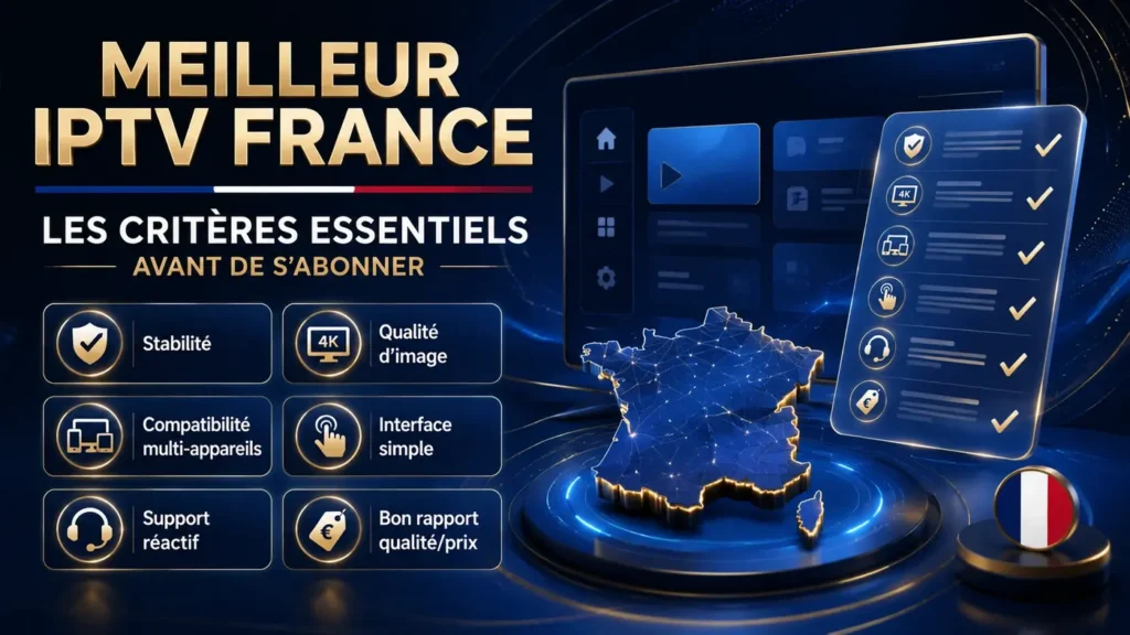 meilleur IPTV France critères pour choisir un service IPTV stable, fluide et compatible multi-appareils en 2026