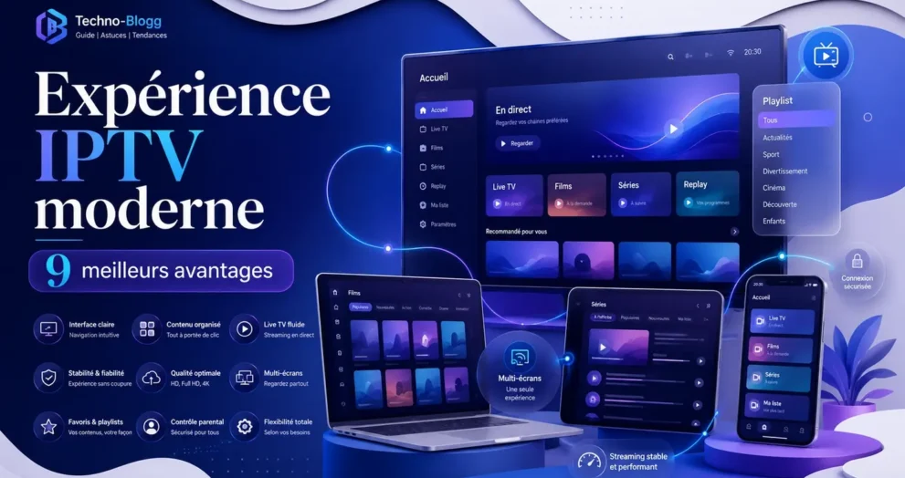 Expérience IPTV moderne avec 9 meilleurs avantages sur plusieurs écrans